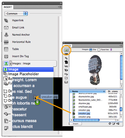 drag image to place