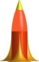 orange rocket