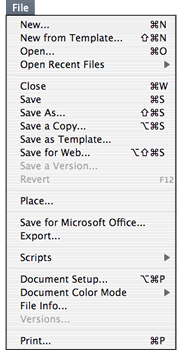 file menu