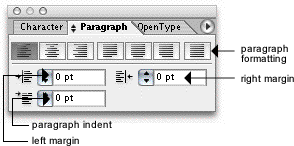 paragraph palette